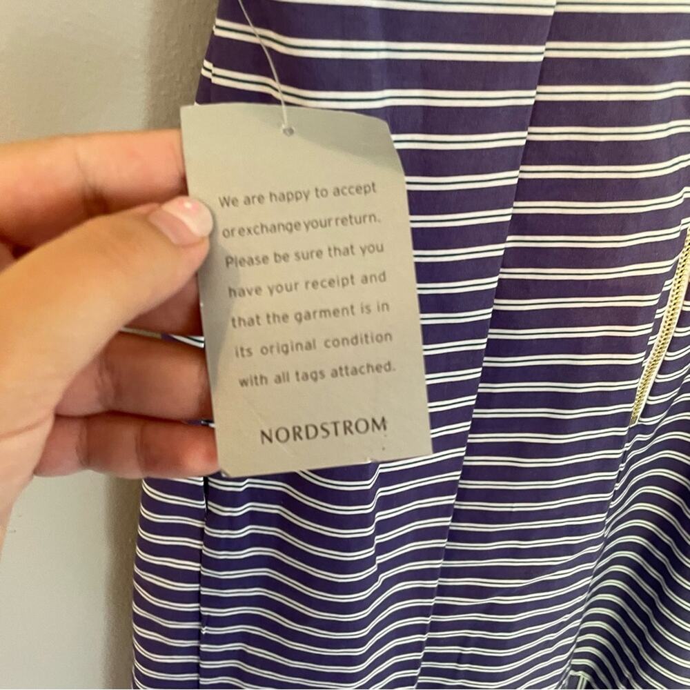 NWT Eliza J Striped Cotton Sundress in Blue & White Women’s Size 6 - Picture 9 of 15
